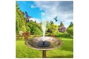 Mademax Solar Bird Bath Fountain Pump, 1w Solar Fountain With 5 Nozzle