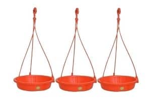 Vreeny Sparrow Bird Water Feeder (Sparrow Terra Cotta, Pack of 03)