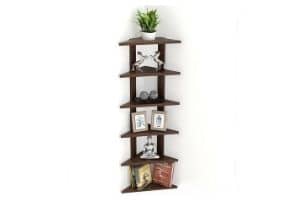 Wudville Braine Engineered Corner Shelf