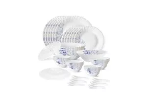 Larah by Borosil Blue Eve Silk Series Opal Ware Dinner Set