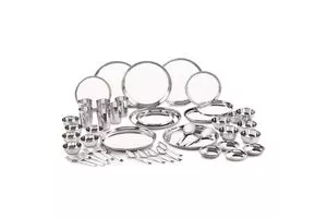 Neelam Stainless Steel 24 Gauge Premium Dinner Set 50 Pcs Silver